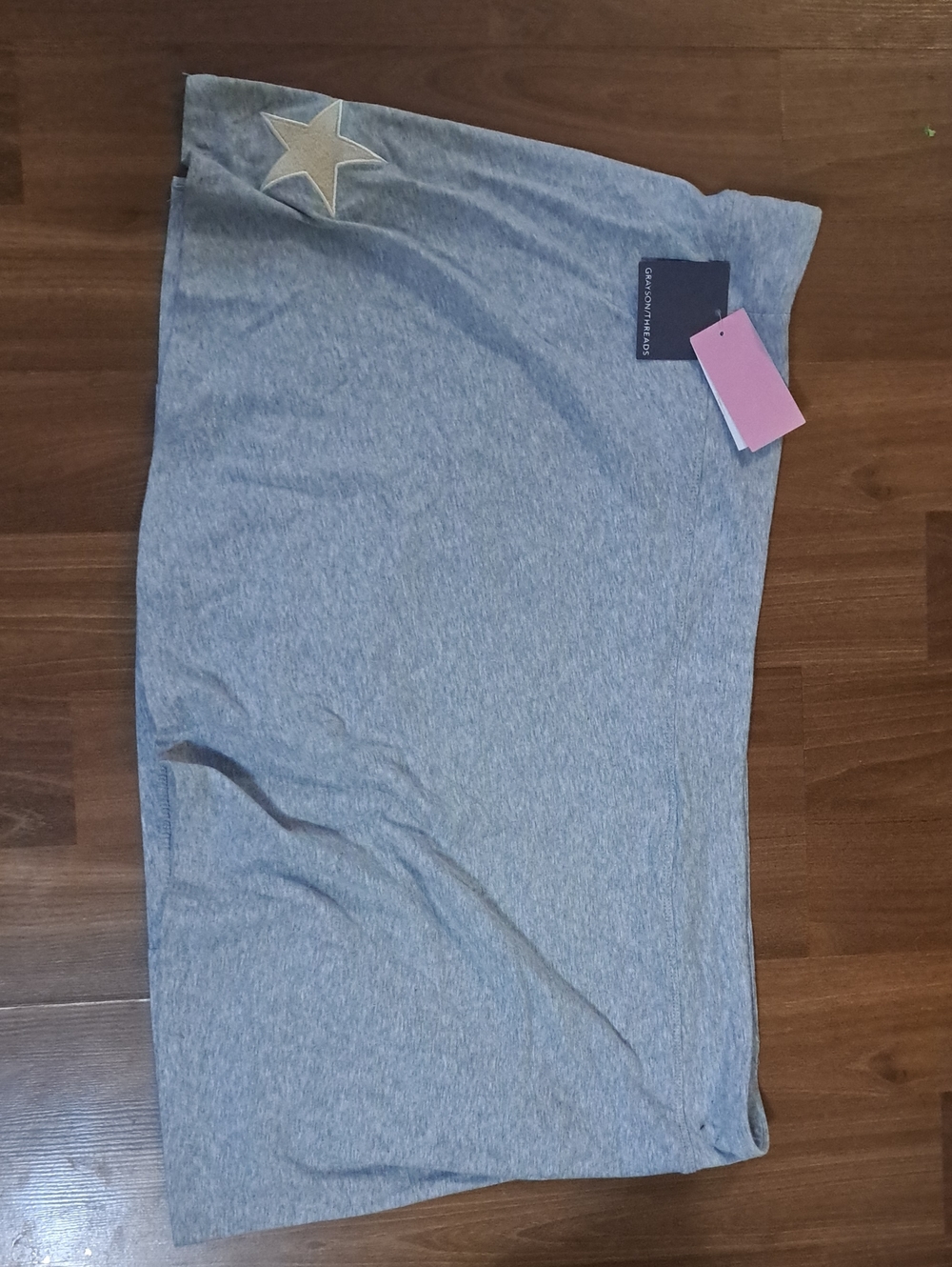 Grayson Threads Grey Star-Accent Stretch Skort